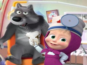 Masha and the Bear Dentist Hospital Surgery Online Game