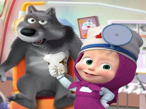 Masha Bear Dentist Kids Game
