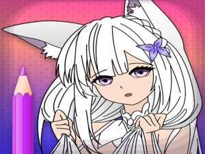 Animated Glitter Coloring Book - Anime Manga Online Game