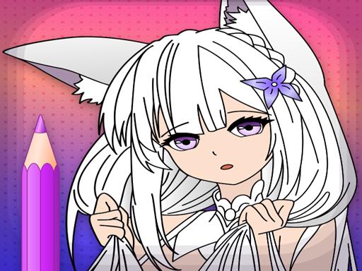 Glitter Anime Coloring Book